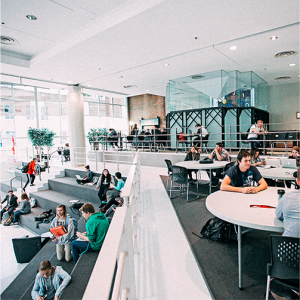A sense of community is felt in Tegler Student Centre.