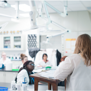 Face-to-face instruction in CUE's science labs.